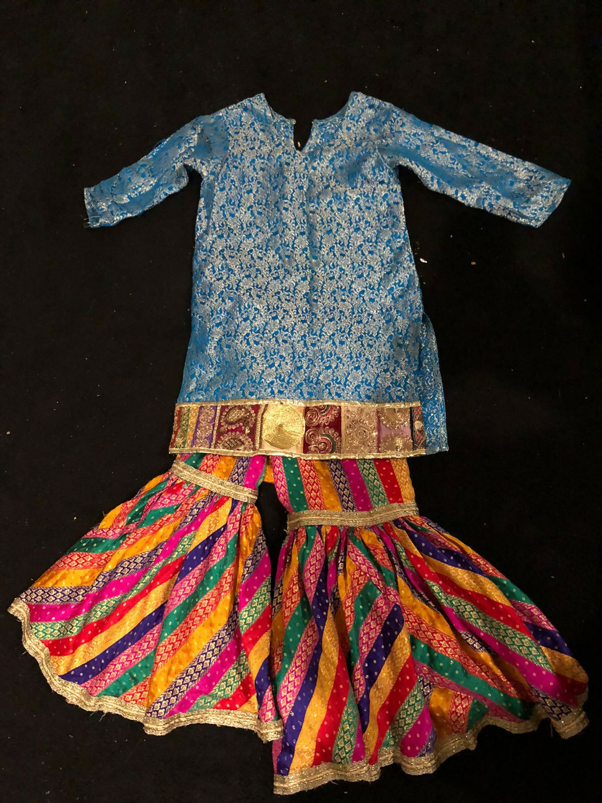 Beautiful Girls Gharara | Kids | Girls Shalwar Kameez | Suitable for 5-6 Yrs | Worn Once