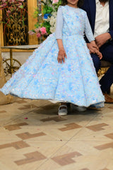 Ice Blue Frock | Girls Skirts & Dresses | Size: 5 to 6 Yrs | Worn Once
