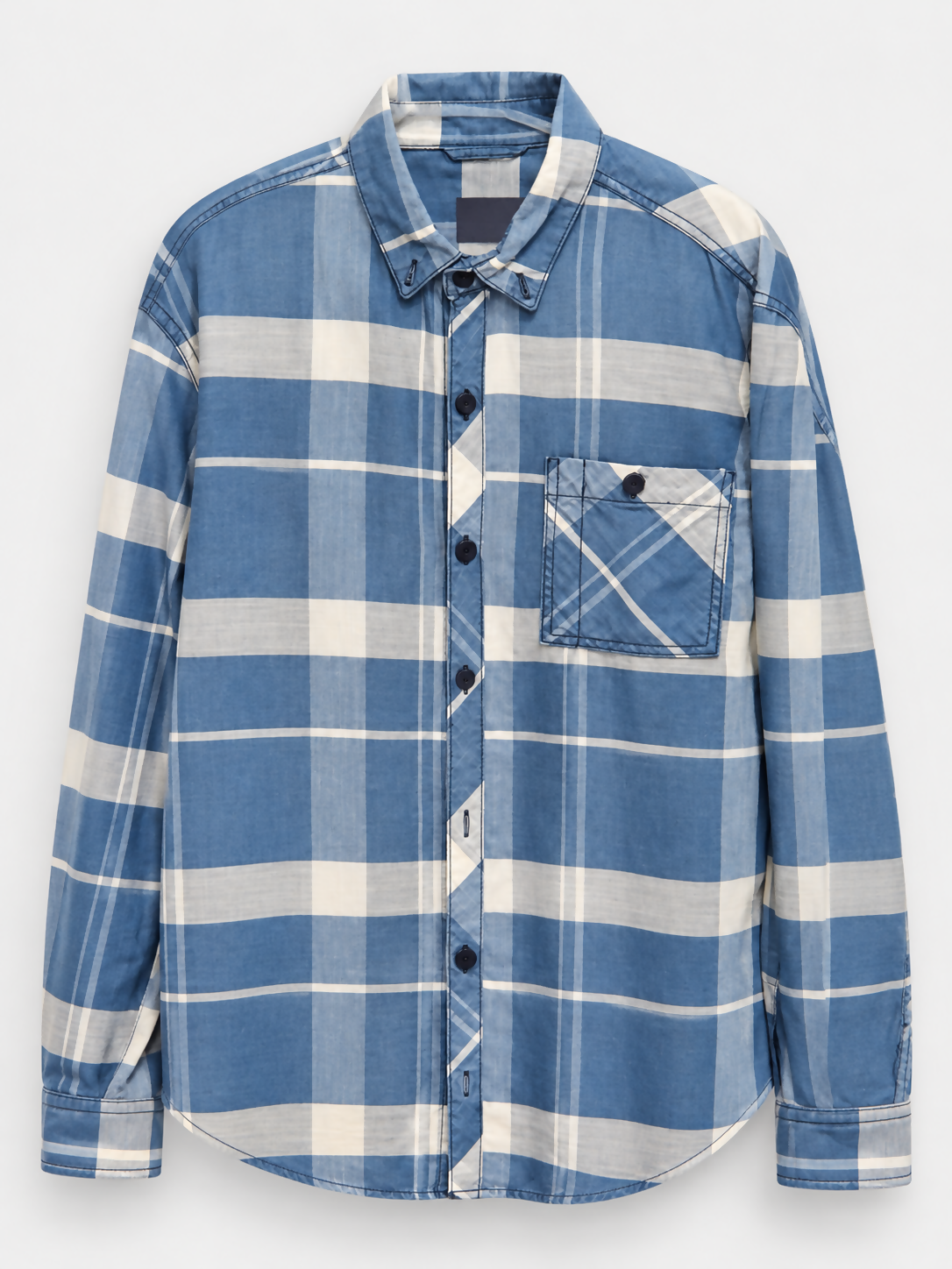 Grey & White Casual Shirt | Men Shirts & Tops | Medium | Preloved