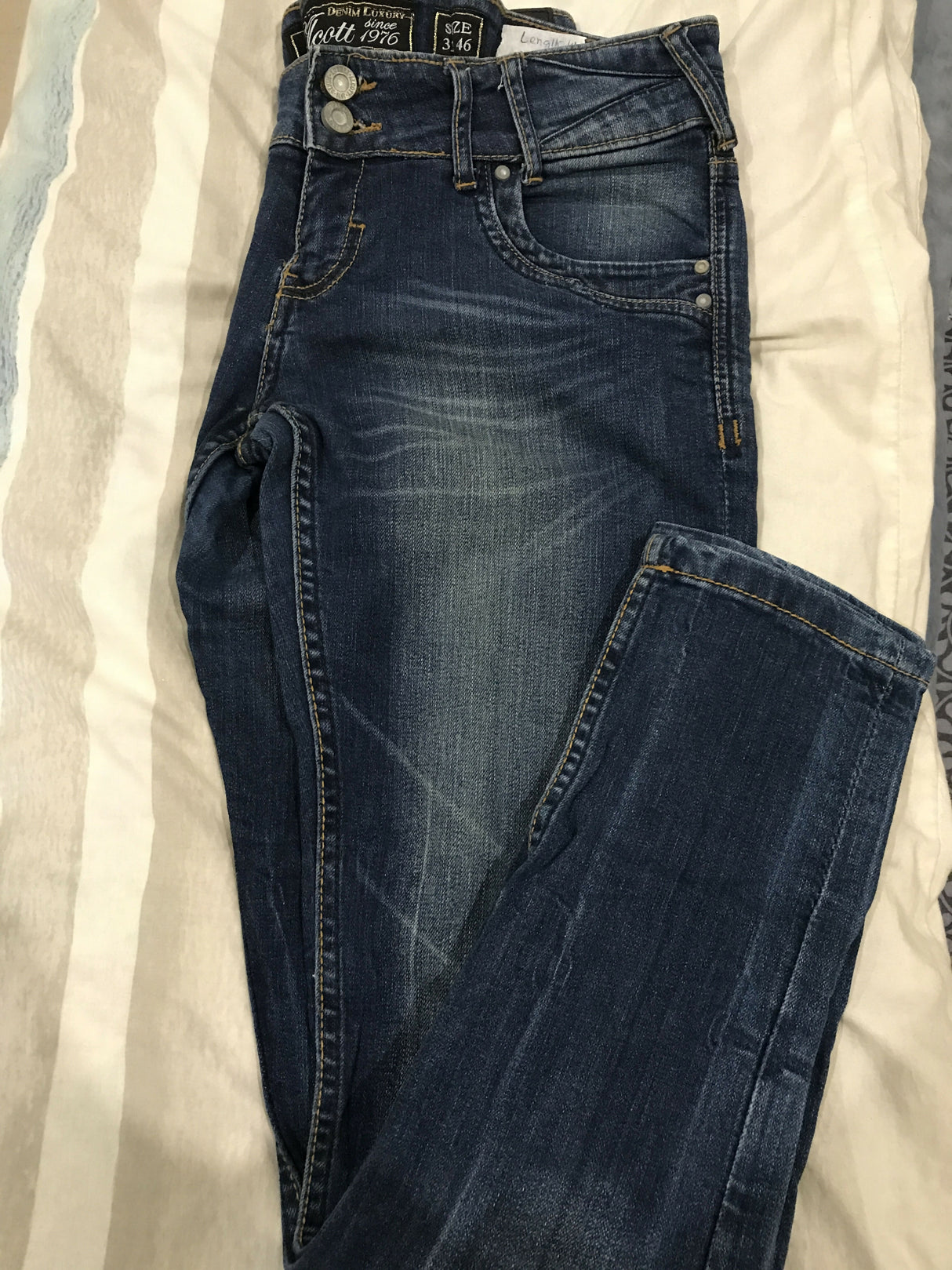 Denim Pants | Dark Blue | Women Bottoms & Pants | Size: 32 to 34 | New