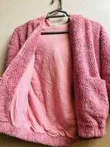 Cozy Blush Sherpa Hoodie | Women Tops & Shirts | Small | Worn Once