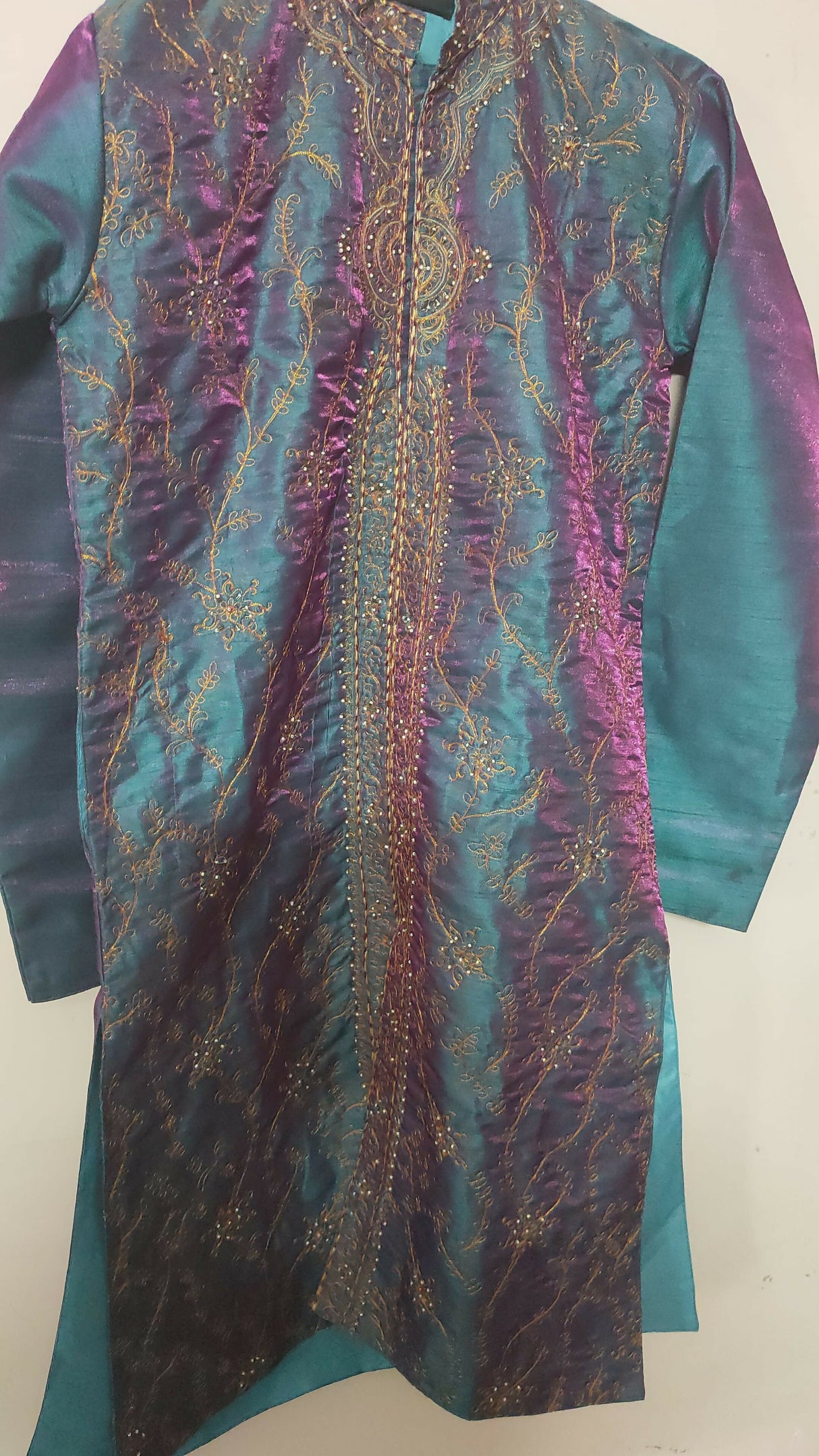 Indian Kumkhawab Sherwani | Men Shalwar Kameez | XLarge | Preloved