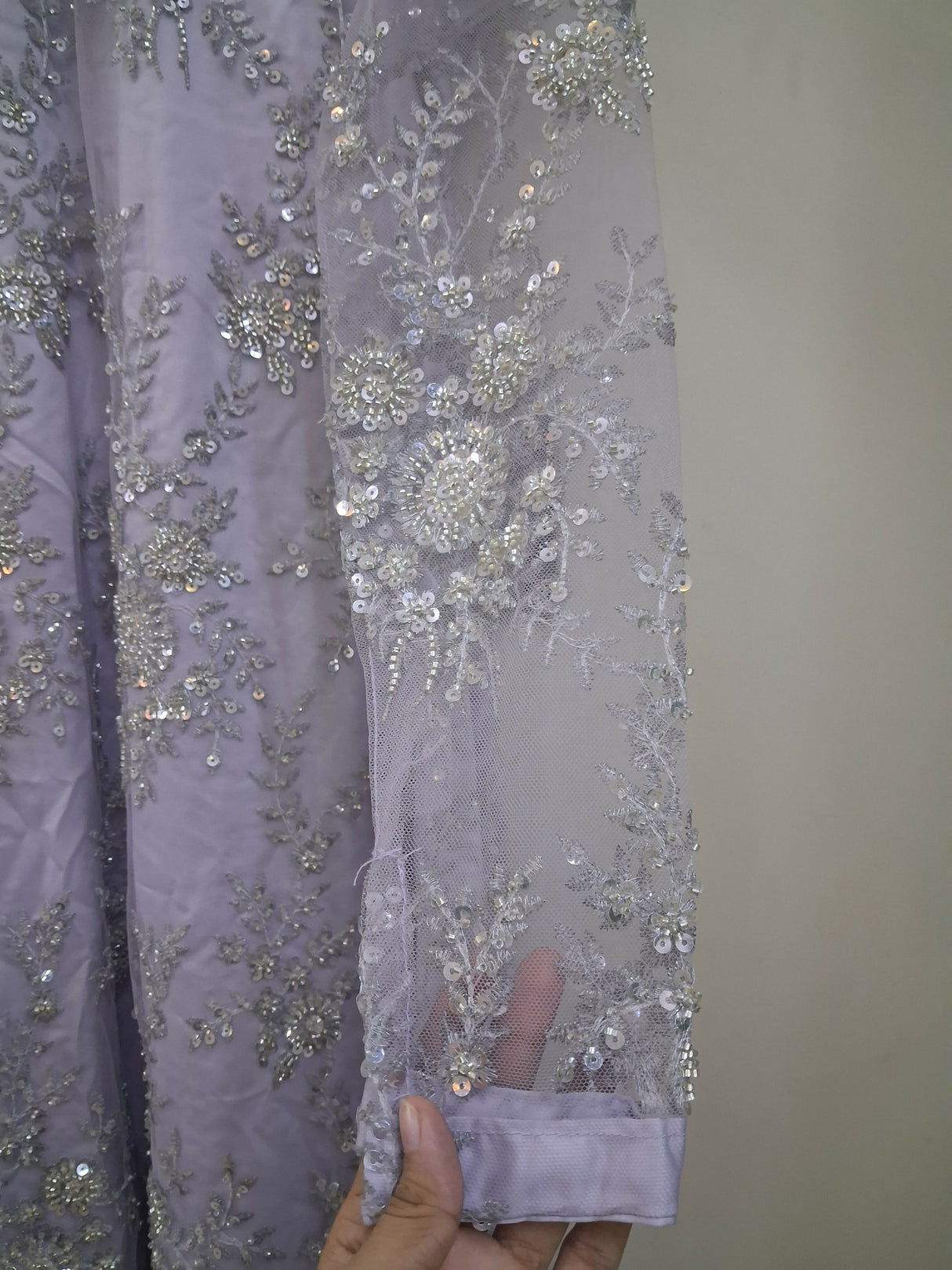 Lilac Embroidered Maxi | Women Frocks & Maxis | Small | Preloved