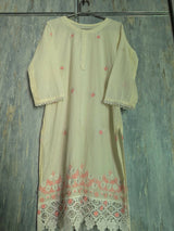 Light Yellow Kurta | Women Locally Made Kurta | Small | Worn Once