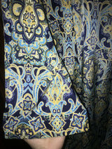 White and Blue Front Open Kurta | Women Locally Made Kurta | Small | New