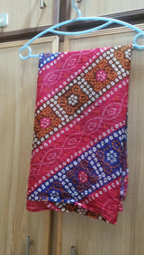 Pink Chunri Print Dupatta | Women Accessories | Duppatas & Shawls | Large | Brand New