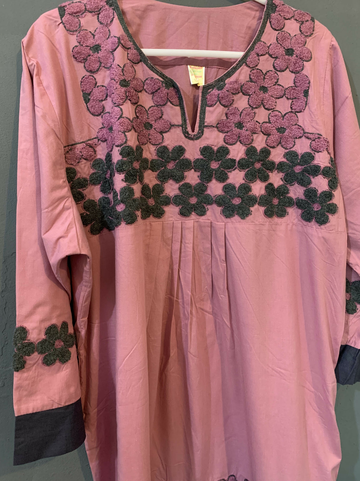 Pink Embroidered Frock | Women Frocks & Maxis | Medium | Worn Once
