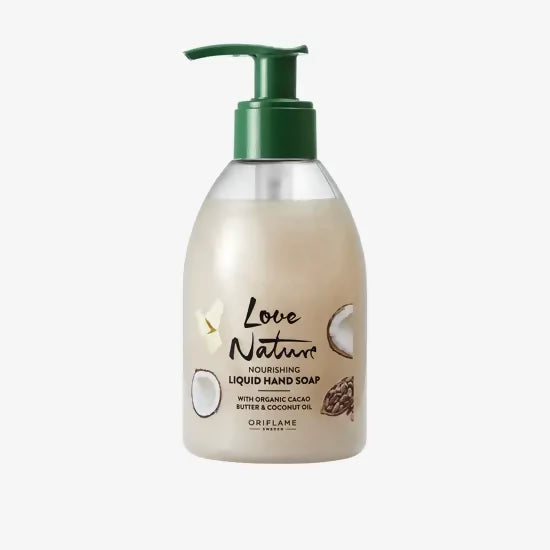 Oriflame | Love Nature Nourishing Liquid Hand Soap With Organic Cacao Butter & Coconut Oil | Women Beauty Skincare | Brand New