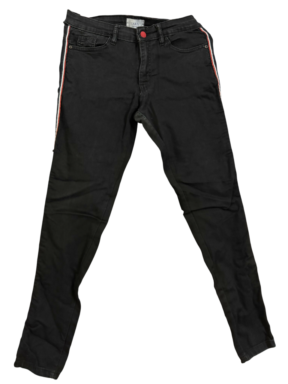 Black Stripe Jeans | Women Bottoms & Pants | Small | Preloved