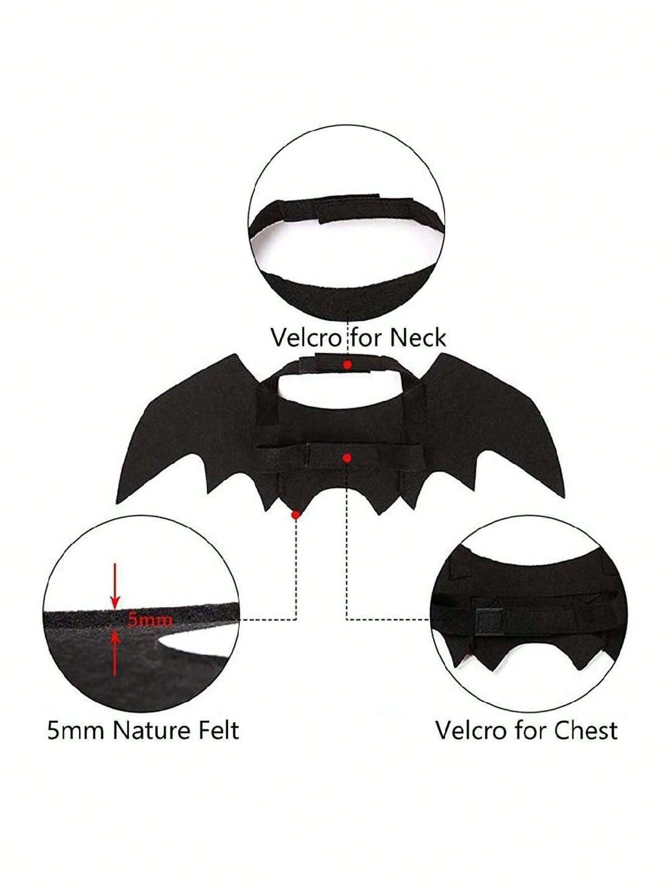 Buy SHEIN Pet Costume Bat Wings For Dogs And Cats, Black Color, Cool Halloween Bat Transformation Outfit in Pakistan