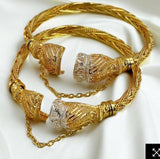 Twisted screw adjustable bangle set-00195 | Women Jewelry | Bangles | Brand New