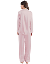 Buy Silk PJ Set With Scrunchie - Pink in Pakistan
