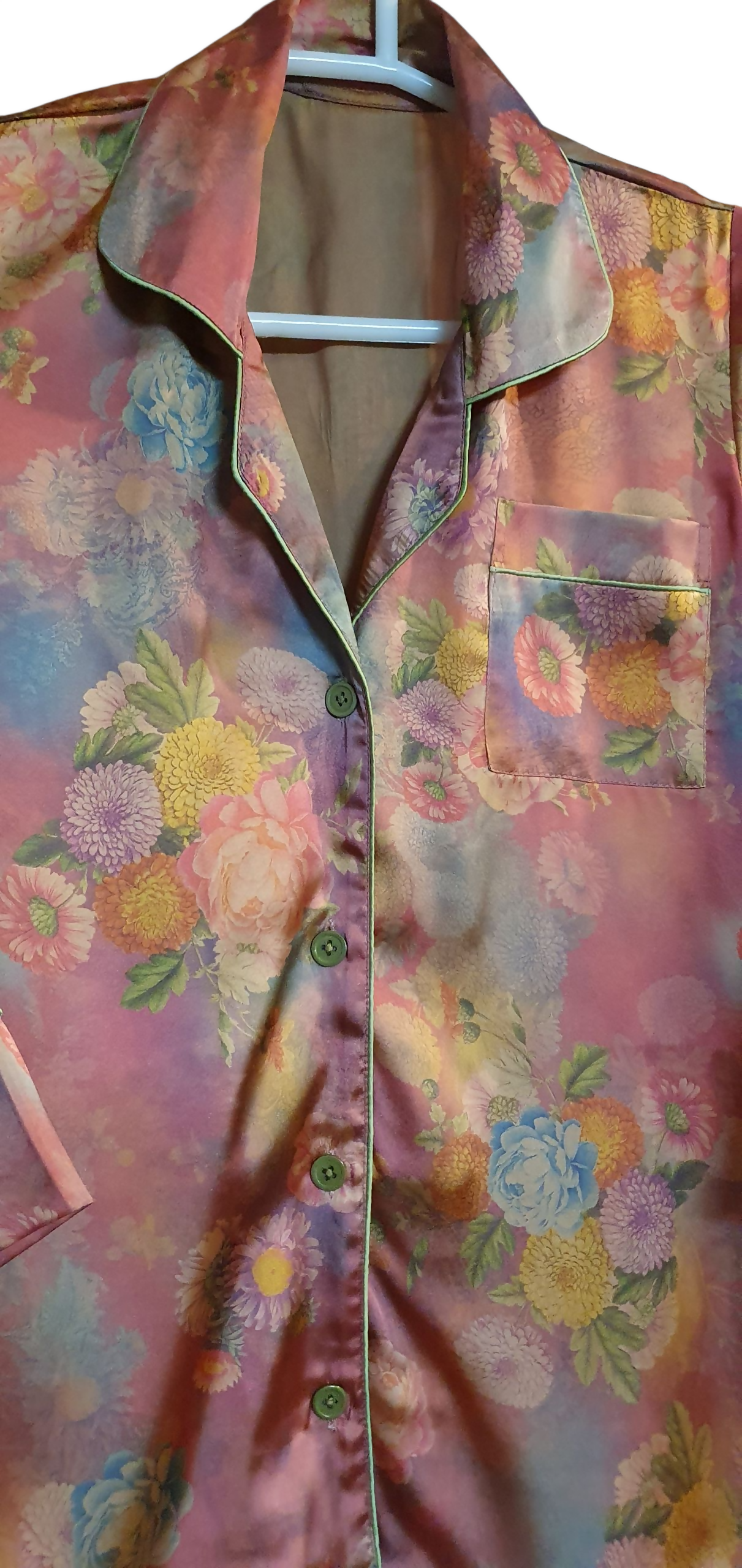 Tea pink Shamoz Silk 3piece PJ Set | Women PJ Set | Women Loungewear & Sleepwear | Large | New