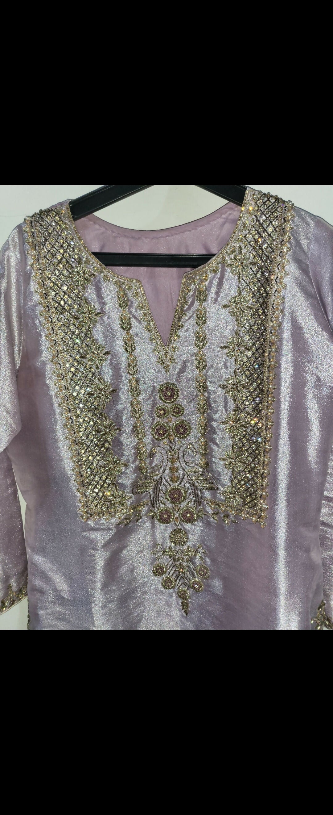 Silk 3Pcs Suit | Women Locally Made Formals | Medium | Preloved