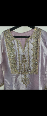 Silk 3Pcs Suit | Women Locally Made Formals | Medium | Preloved