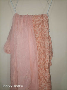 3 PC Peach Embroided Suit | Women Locally Made Formals | Medium | Worn Once