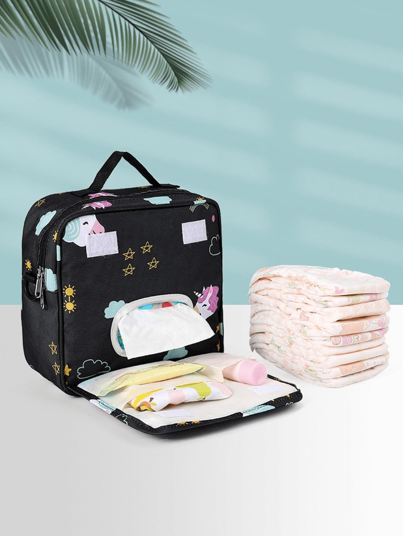 Buy SHEIN Portable Diaper Bag For Baby, Waterproof Nappy Storage Bag, Shoulder Bag For Mom in Pakistan