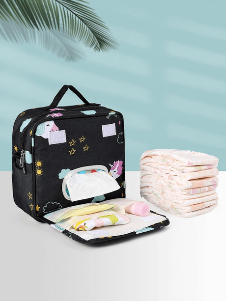 Buy SHEIN Portable Diaper Bag For Baby, Waterproof Nappy Storage Bag, Shoulder Bag For Mom in Pakistan