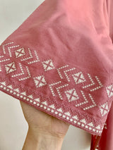 Dusty Rose Embroidered 2Pcs | Women Locally Made Kurta | Medium | Preloved