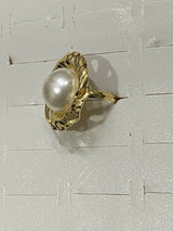 Trendy Stainless Steel Round with Pearl Ring | Women Jewelry | Rings | Brand New