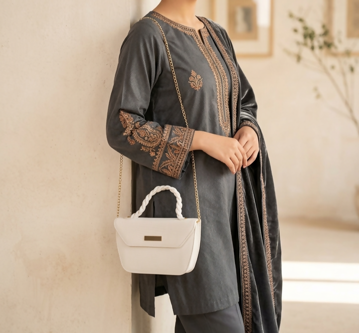 Frosted Glam Handbag-(00102-00103) | Women Bags | Size: 9x2.5 | Brand New