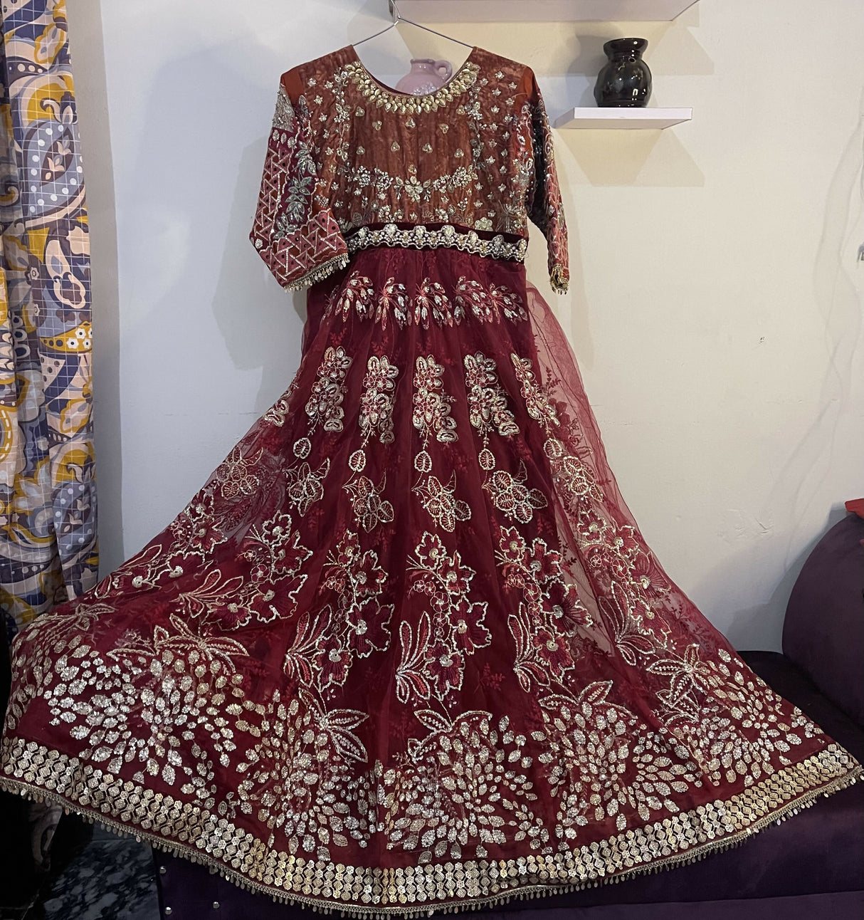 Glorious Red Bridal Maxi | Women Bridals | Medium | Worn Once