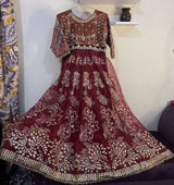 Glorious Red Bridal Maxi | Women Bridals | Medium | Worn Once