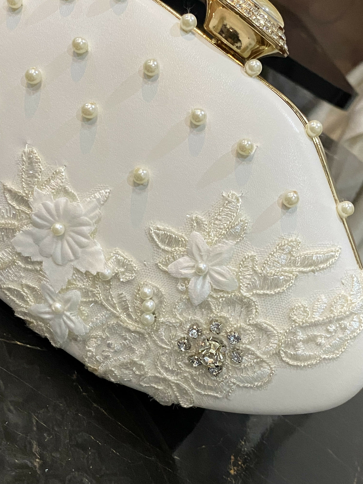 Luxury White Clutch | Women Bags | Medium | New