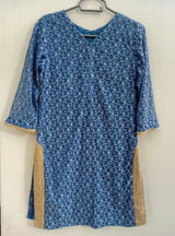 Blue Net Kurta | Women Locally Made Kurta | Small | Preloved