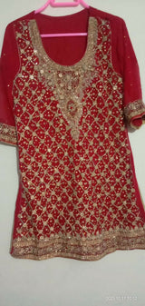 Red Beautiful Baraat Lehnga | Women Bridals | Medium | Worn Once