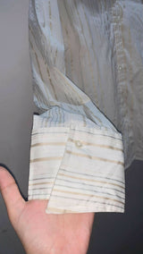 White and Golden Stylish Western Top | Women Tops & Shirts | Large | Preloved