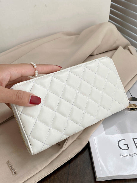 Buy SHEIN Quilted Pattern Long Wallet Slim Portable in Pakistan