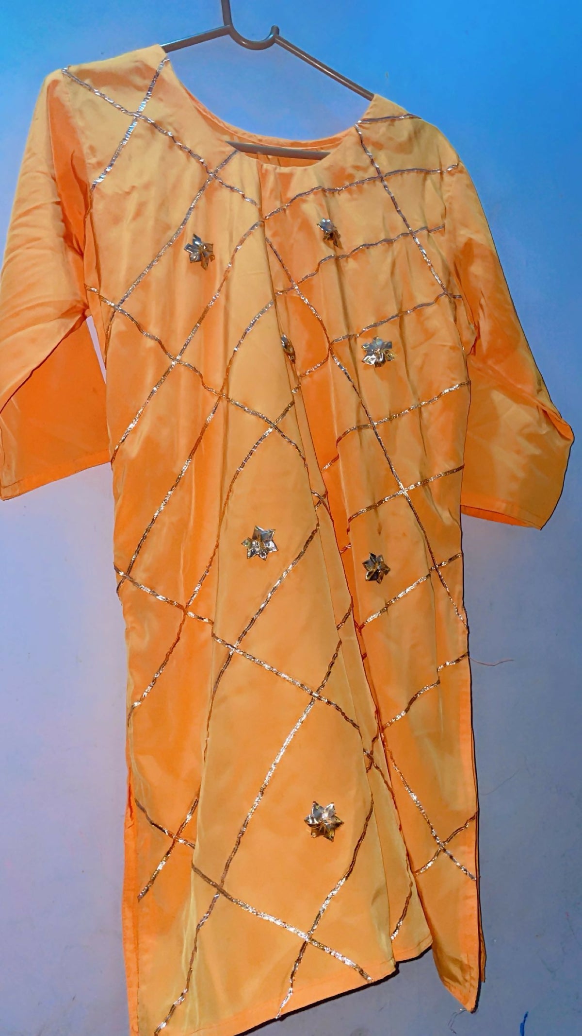 3 PC Fancy Mehndi Dress | Women Bridals | Yellow | Large | Worn Once