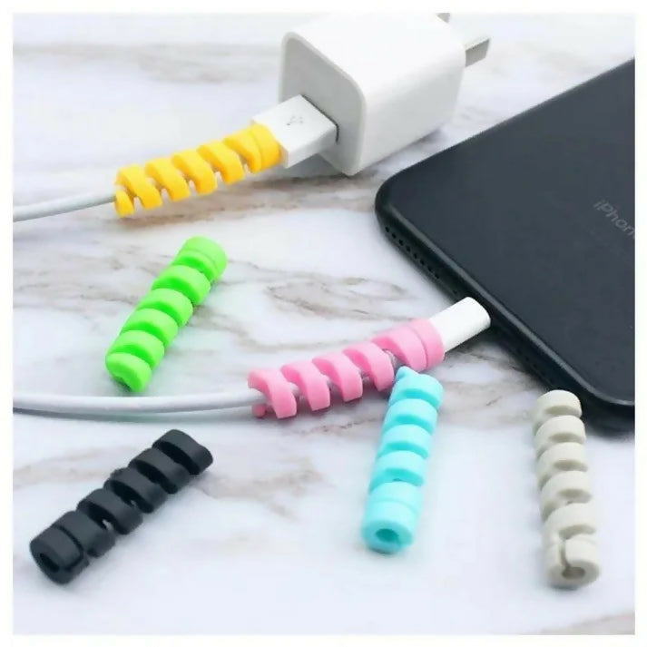 Pack of 10 Spiral Silicone Cable Protectors | For Your Home | New