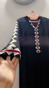Black Long Shirt Style Kaftan | Women Locally Made Formals | XLarge | Preloved