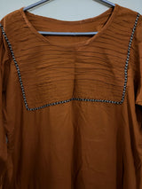 Rust Orange Kurta | Women Locally Made Kurta | Medium | Preloved