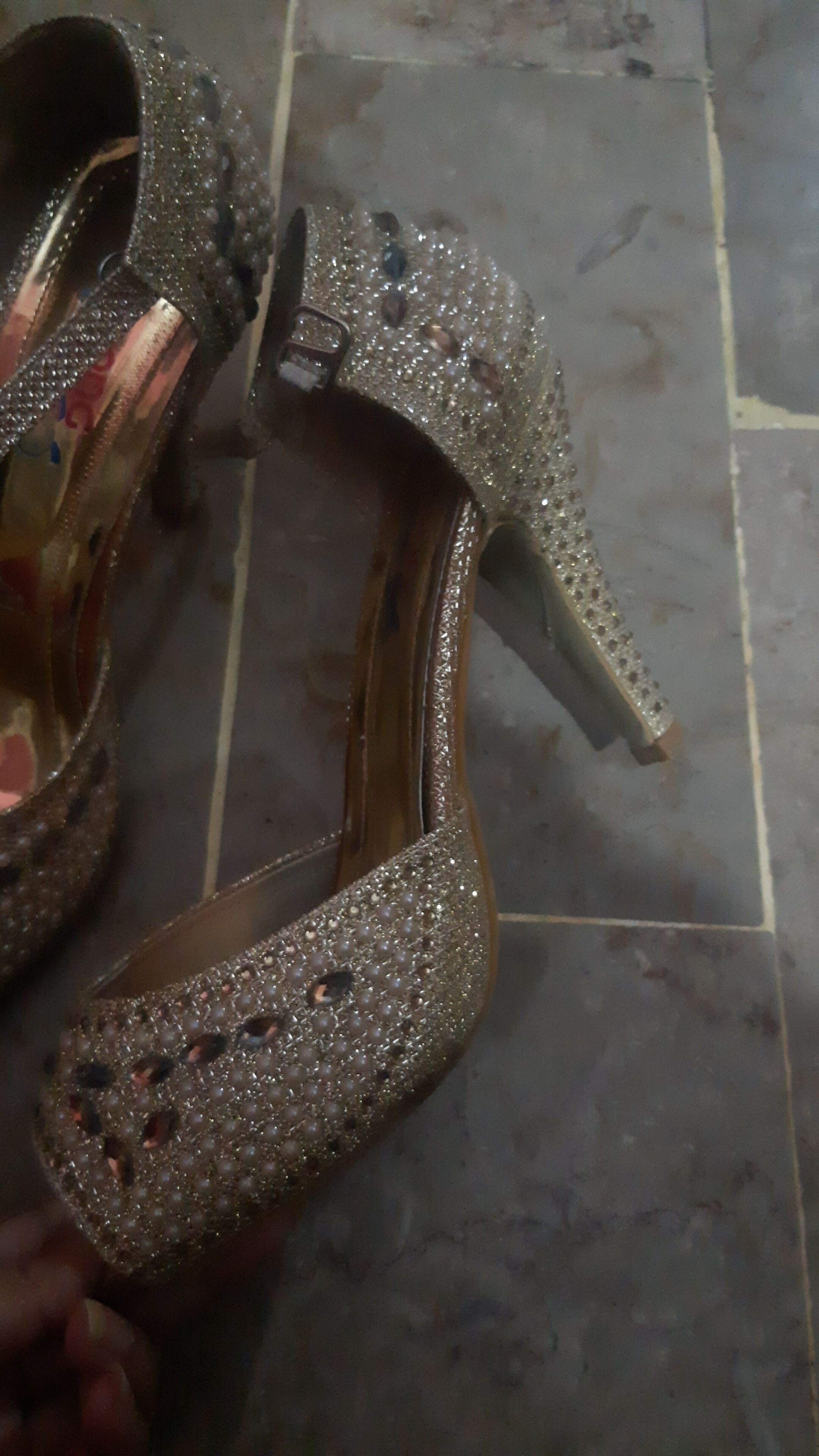 Fancy Golden Heels | Women Shoes | Size: 7 | Worn Once