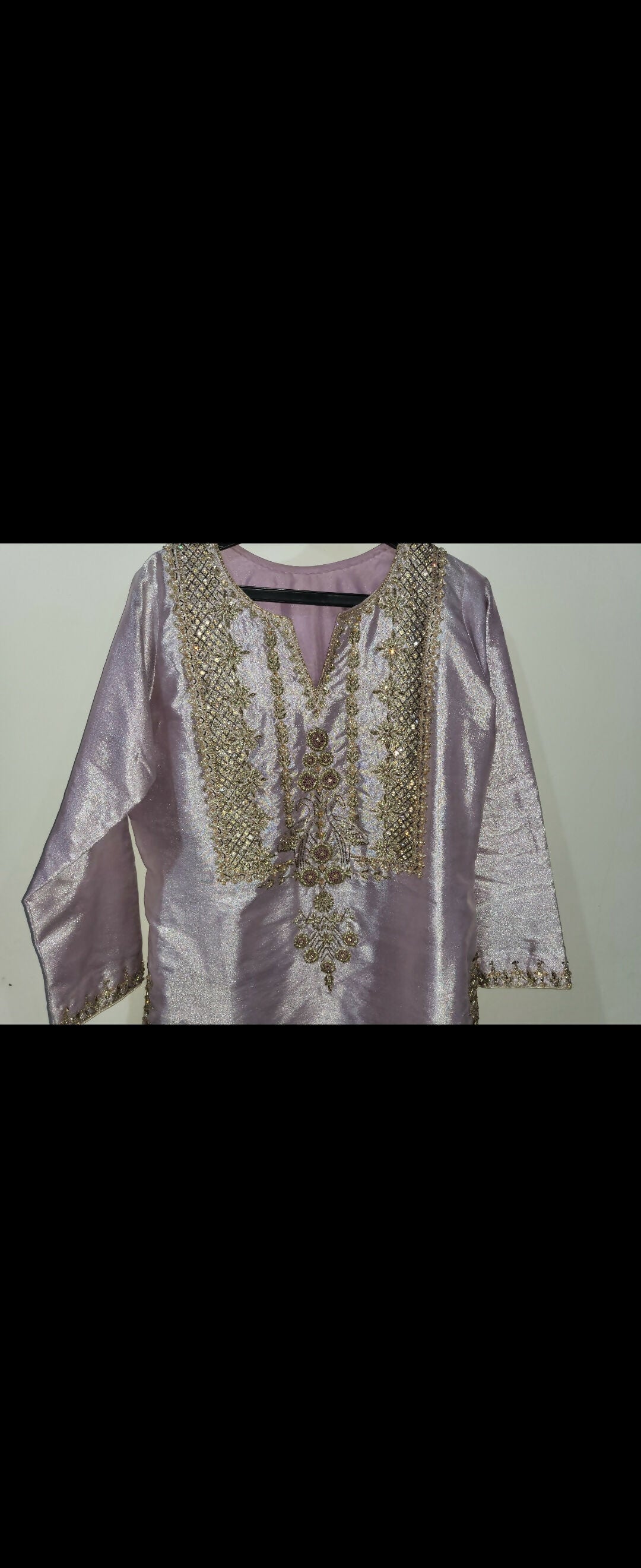 Silk 3Pcs Suit | Women Locally Made Formals | Medium | Preloved