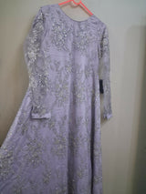 Lilac Embroidered Maxi | Women Frocks & Maxis | Small | Preloved