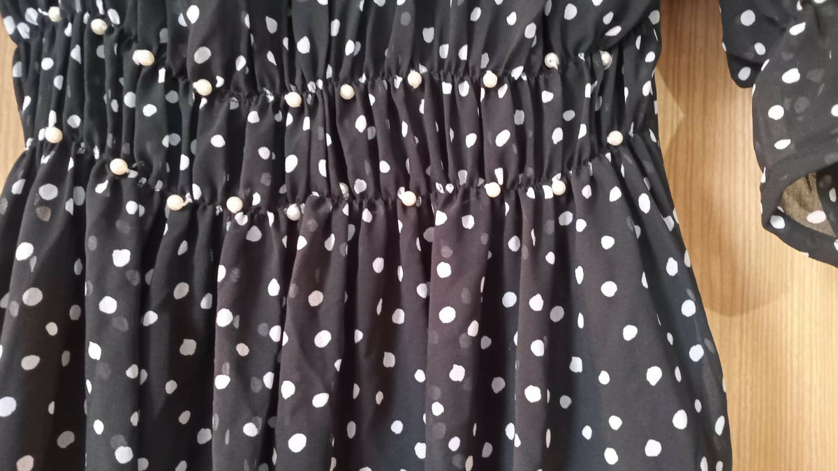 Polka Dot Maxi | Women Frocks & Maxis | Black | XSmall | Worn Once
