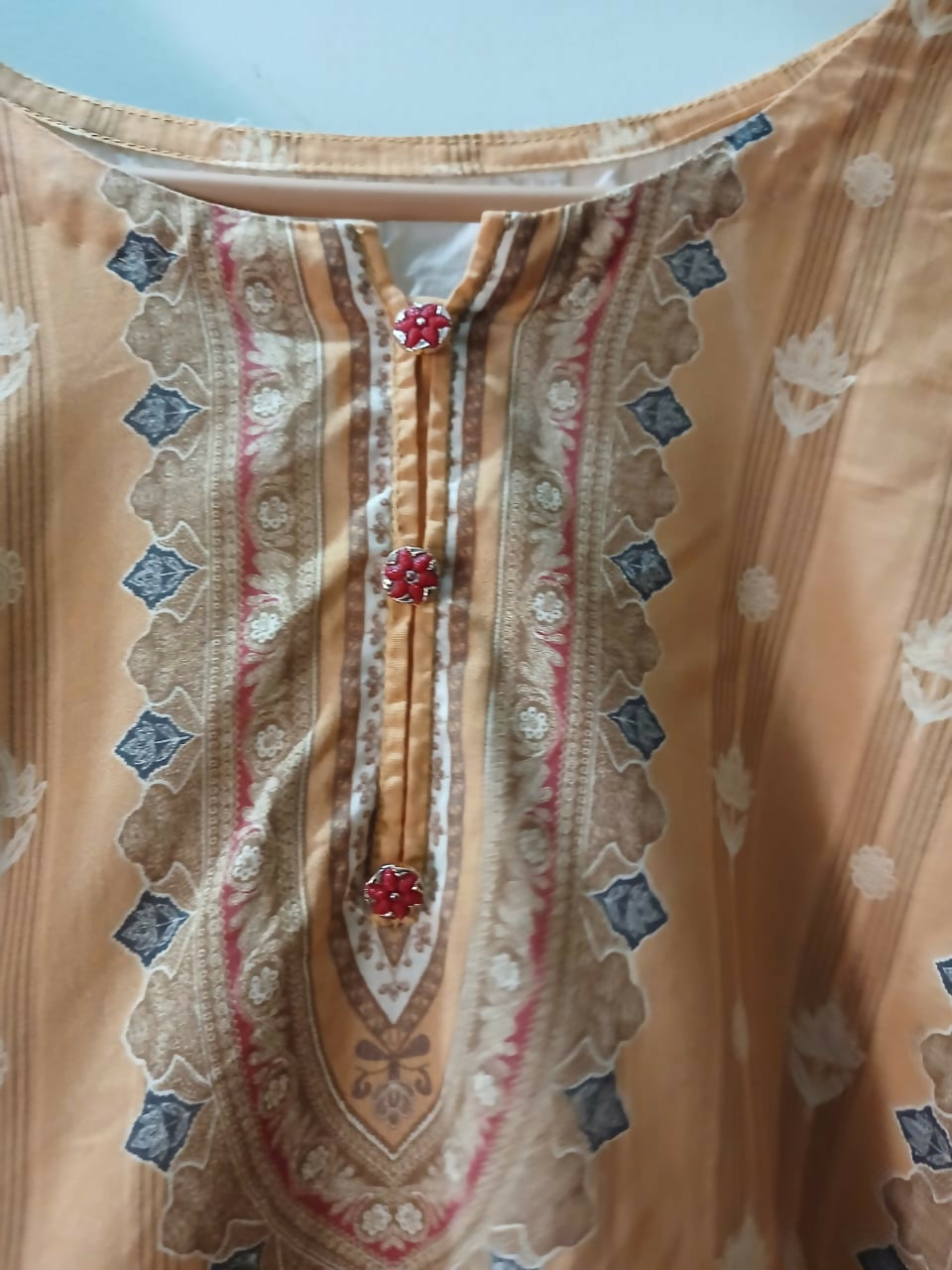 Asim Jofa | Women Branded Kurta | Large | Orange | Preloved