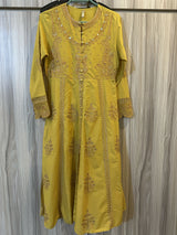 Ethnc | Yellow | Women Branded Kurta | Small | Worn Once