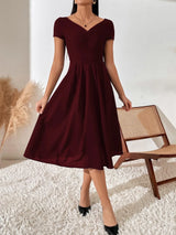 Buy Shein Ruched Pleated Detail A-line Dress in Pakistan