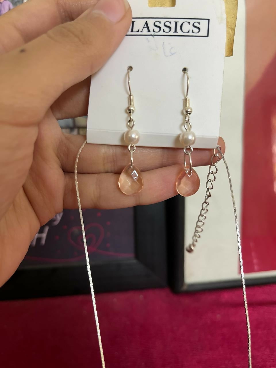 CLASSICS (UK Imported) | Necklace Set with pearls Earrings | Women Jewelry | New