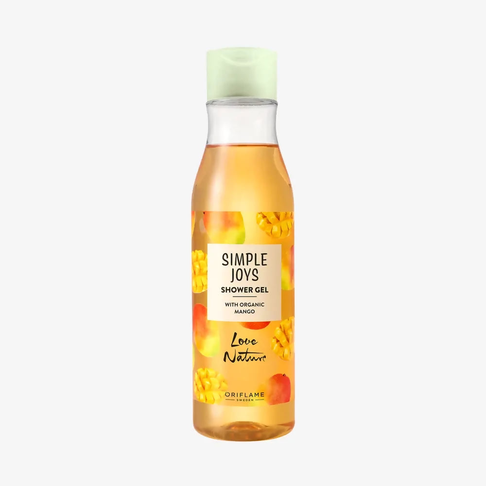 Oriflame | Love Nature | Simple Joys Shower Gel with Organic Mango | Women Beauty Skincare | Face | 250 ml | Brand New
