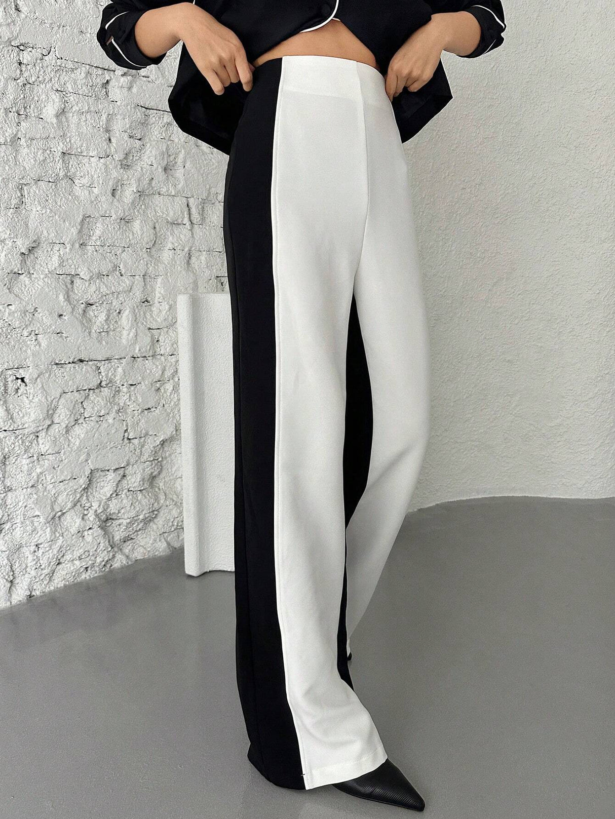 Buy SHEIN Neu Two Tone Wide Leg Pants in Pakistan