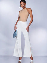 Buy SHEIN BAE Split Hem Flare Leg Pants in Pakistan