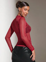 Buy SHEIN BAE Women's Sheer Mesh Top in Pakistan
