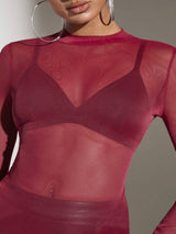 Buy SHEIN BAE Women's Sheer Mesh Top in Pakistan