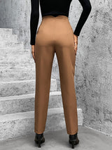 Buy SHEIN BIZwear Slant Pockets Zipper Fly Carrot Trousers in Pakistan